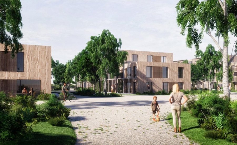Thor’s Garden urban housing project, with steel framing supplied by Prodatek. Photo courtesy Vilhelm Lauritzen Architects.