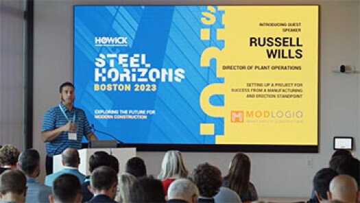 STEEL HORIZONS | BOSTON Speaker Series 7 - Setting up a project for success from a manufacturing and erection standpoint with Russell Wills