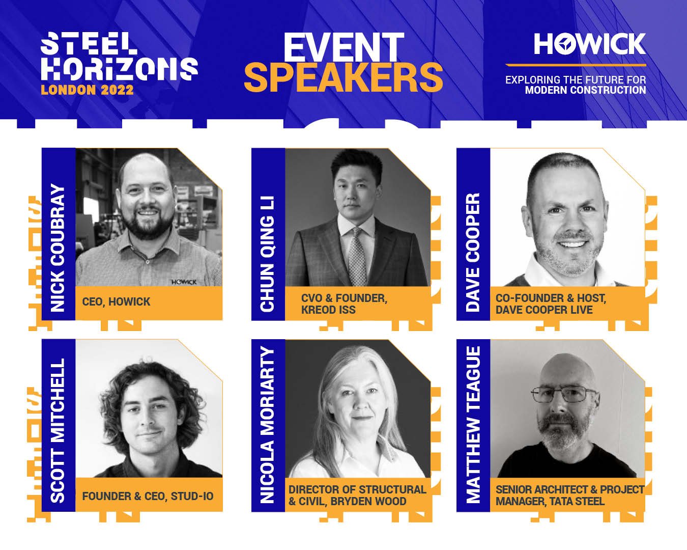 Steel Horizons London 2022 Guest Speakers