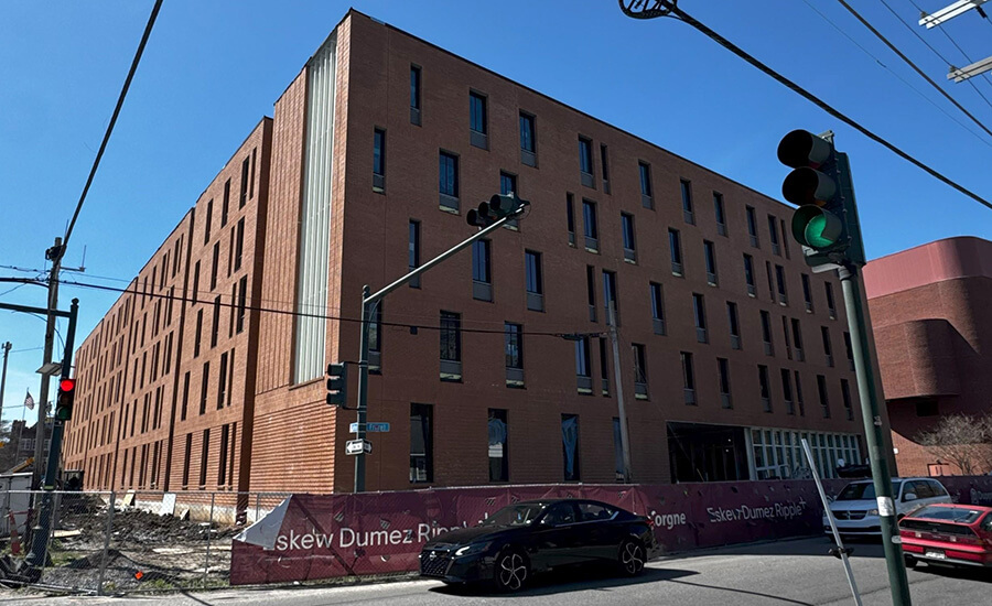 The finished building SLS Building Systems - Mercy Hall at Loyola University, New Orleans, Louisiana