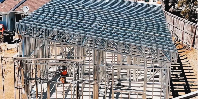 All Metal Framing installation on site - Image courtesy of All Metal Framing