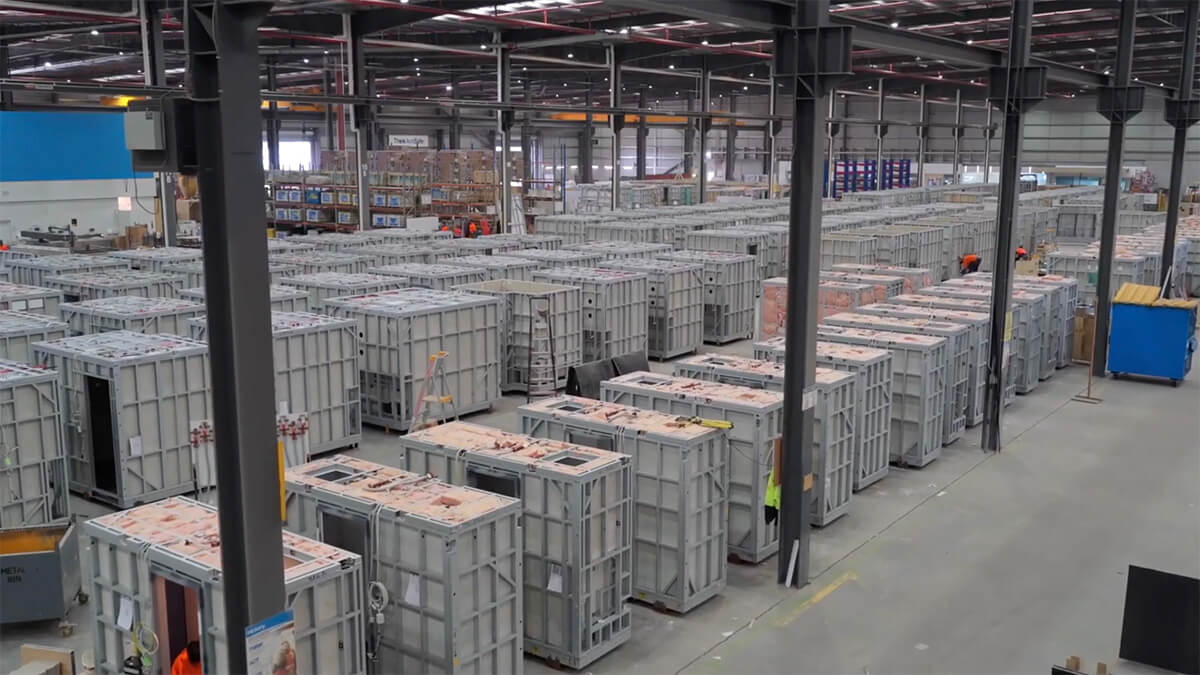 modular bathroom pods in factory