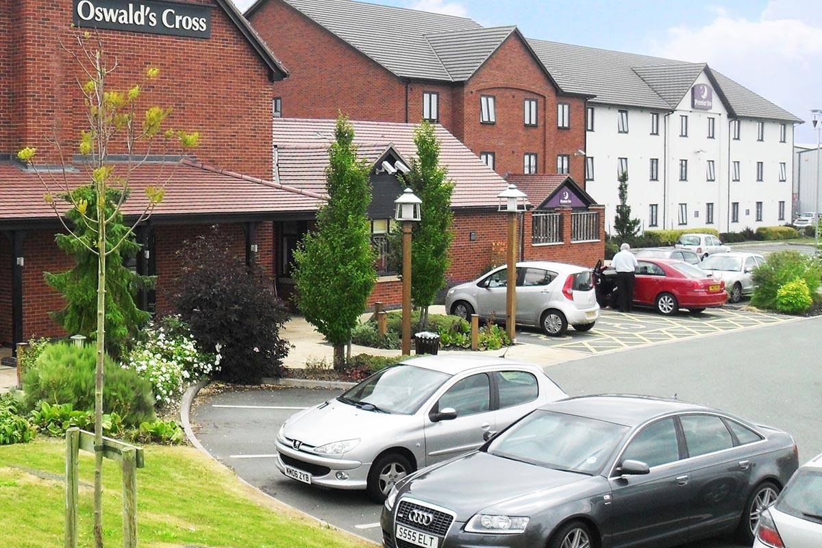 Premier Inn and Table Table Restaurant, Oswald Cross, Oswestry, Shropshire